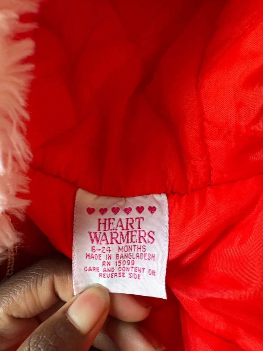 Heart Warmers Red Baby Winter Snowsuit Hooded 3 Piece Jumpsuit 6–24 Months